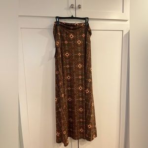 NWT Lularoe earth color maxi skirt/strapless dress.